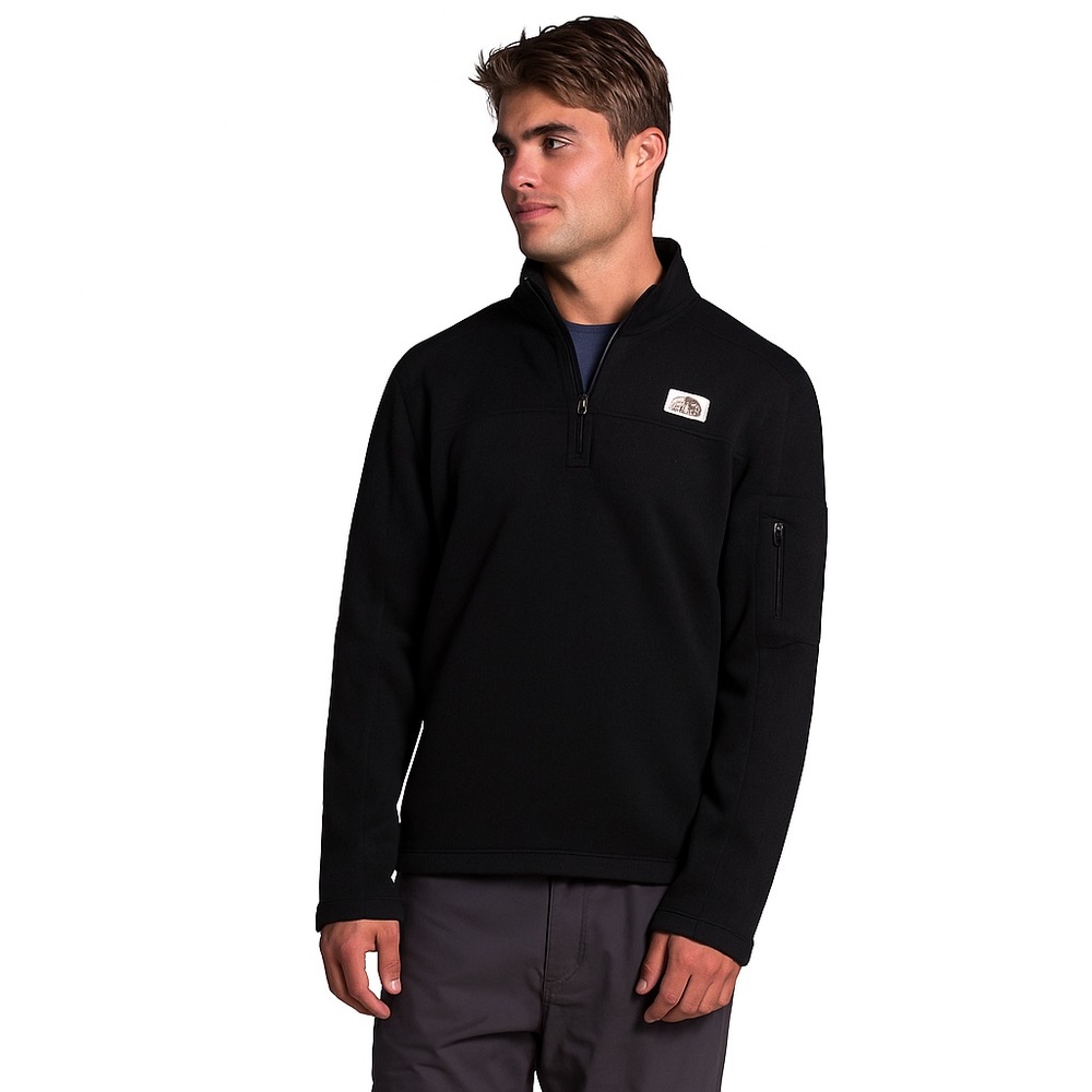 The North Face Men’s Gordon Lyons ¼ Zip Fleece TNF Black Heather Size Small